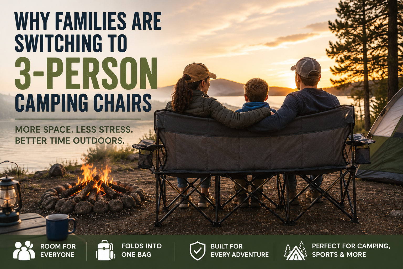 Why Families Are Switching to 3-Person Camping Chairs